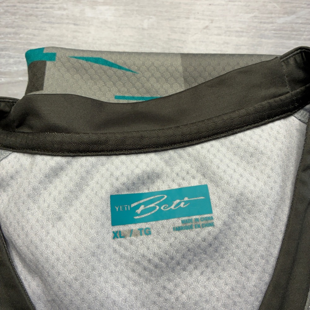 Yeti Beti Mountain Bike Jersey Womens XL Grey Teal 3/4 Sleeve MTB Cycling Top - Picture 7 of 8